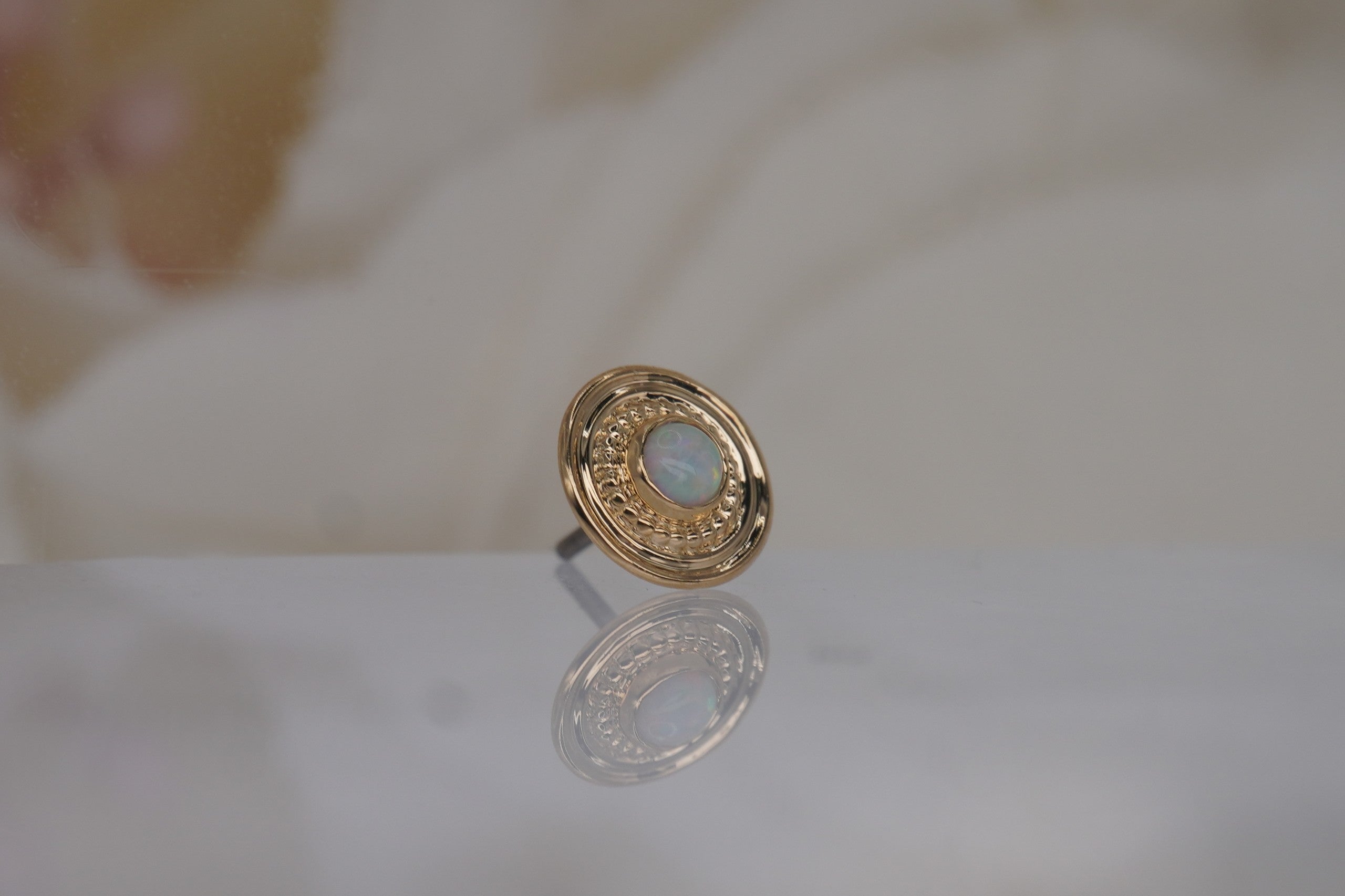 Shield with White Opal #2
