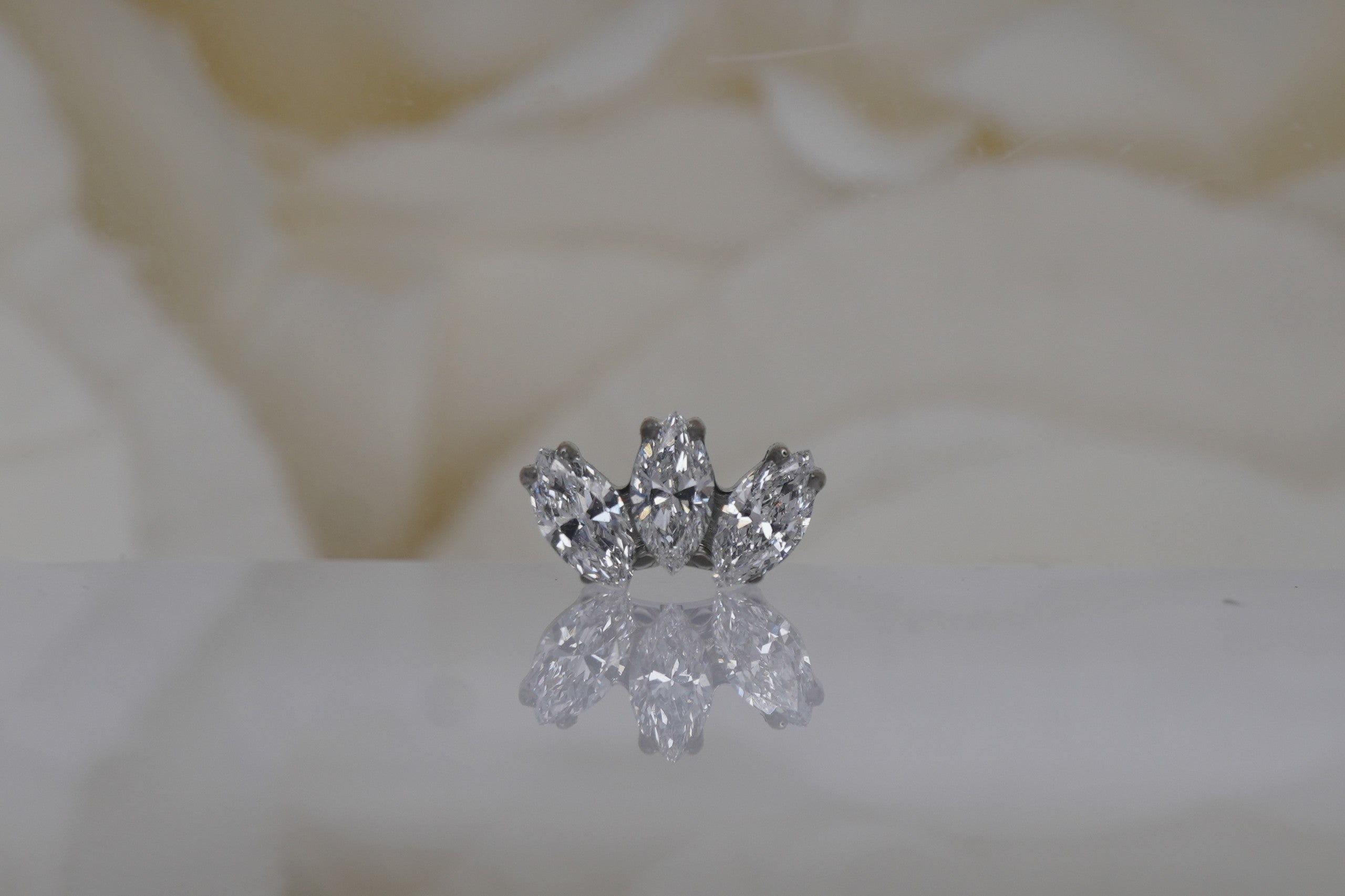 Marquise Fan with Diamonds