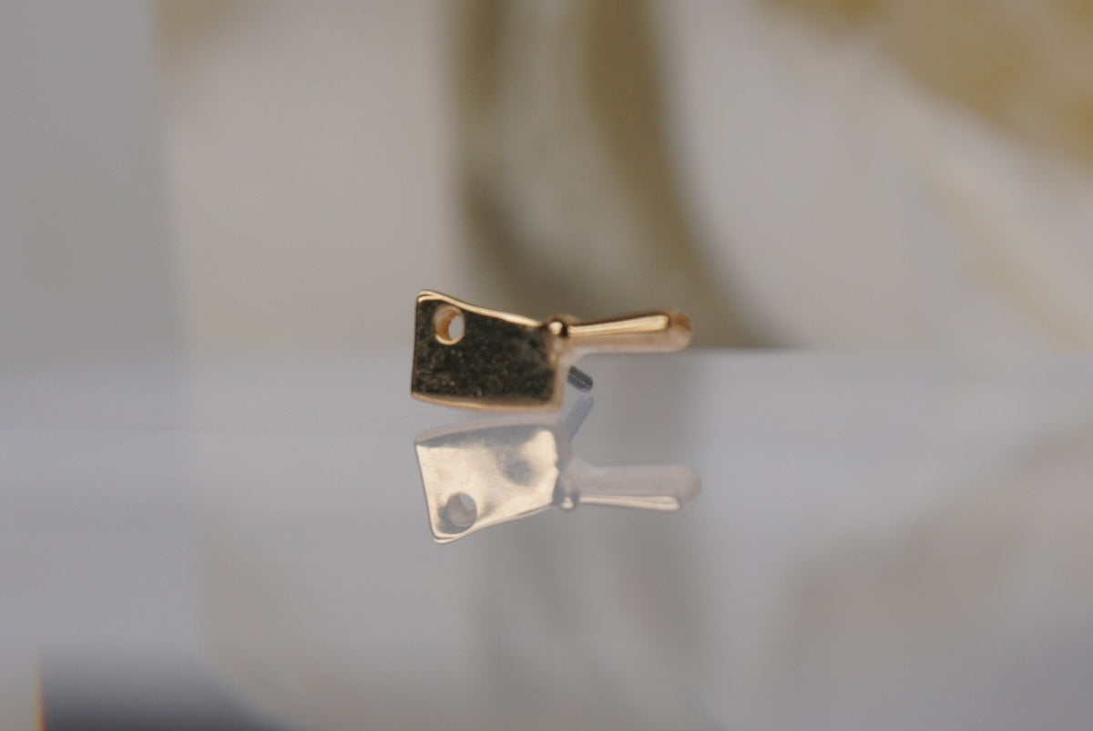 Industrial Strenth Cleaver in gold side view