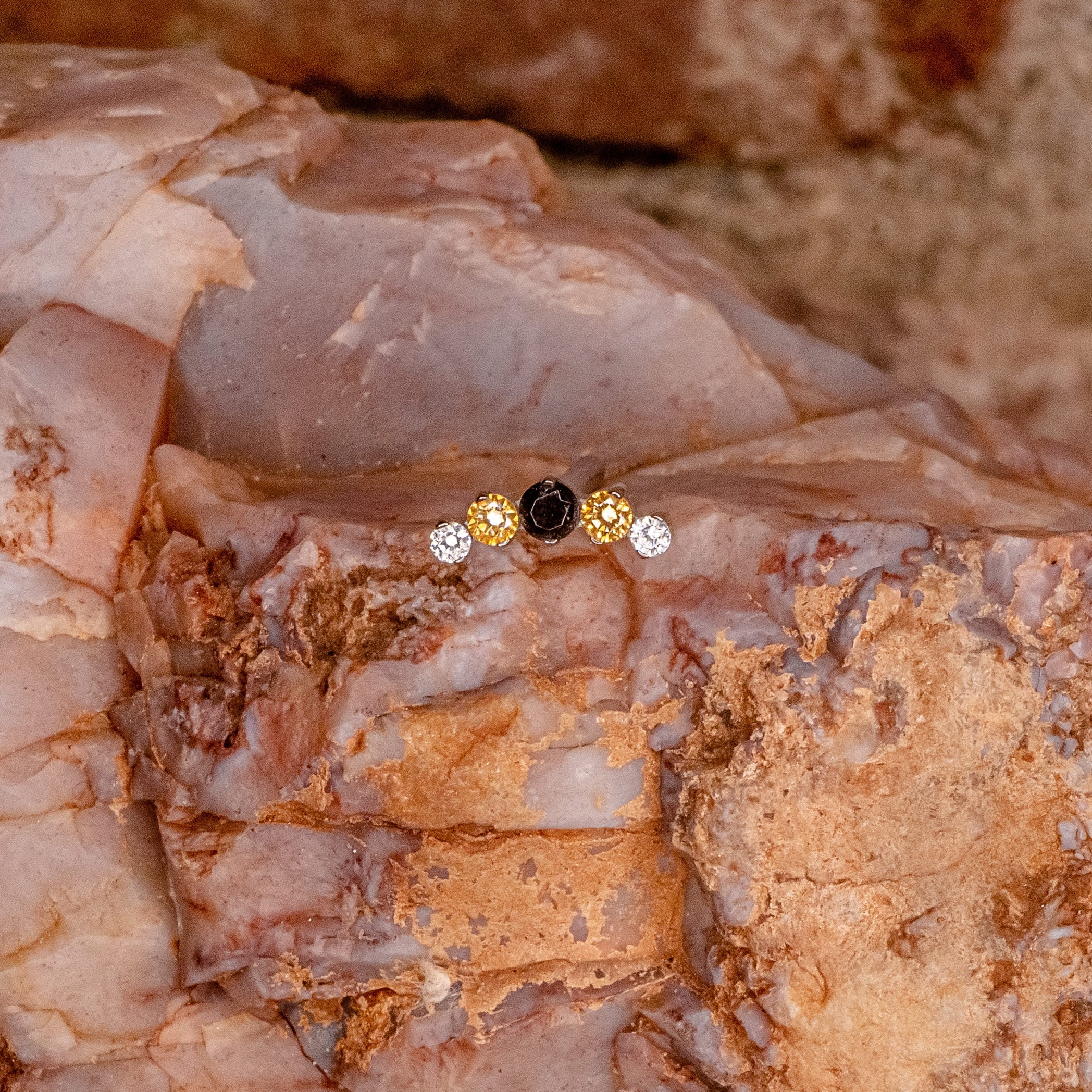 Amber & Brown Crystal Prium- 12/14g