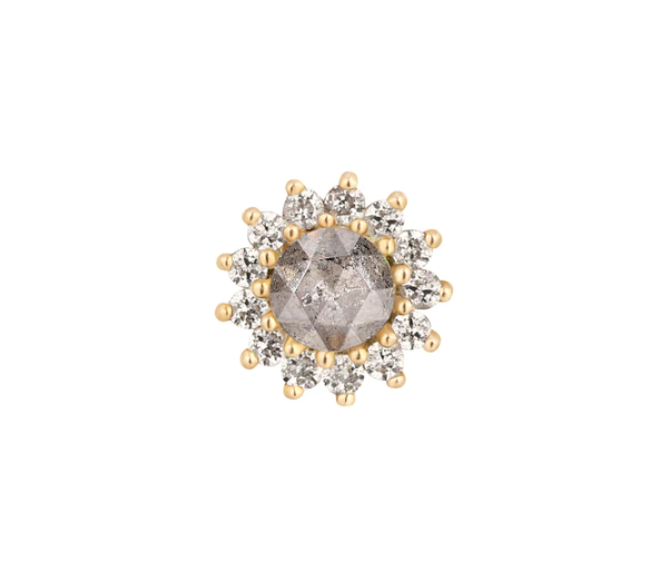 Delphine with Grey Diamonds & White Sapphires