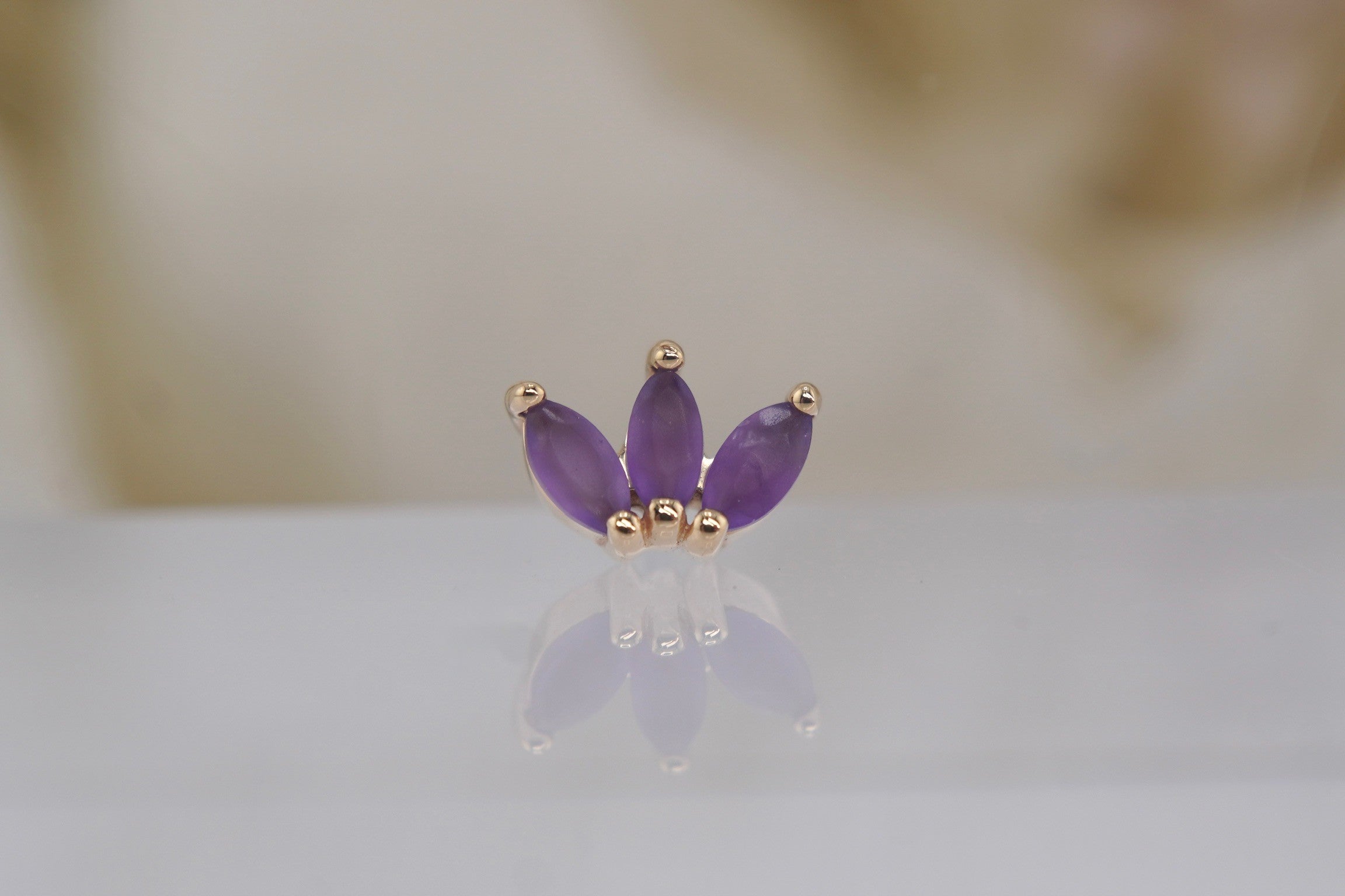 Mini Moet with Sandblasted Amethyst