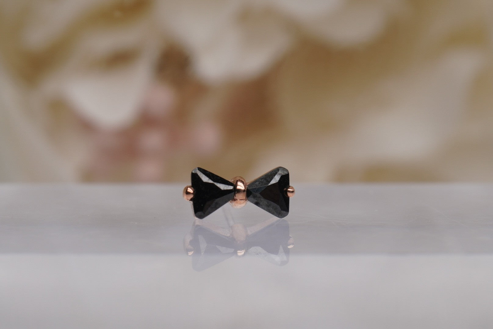 Bowtie with Black Crystals