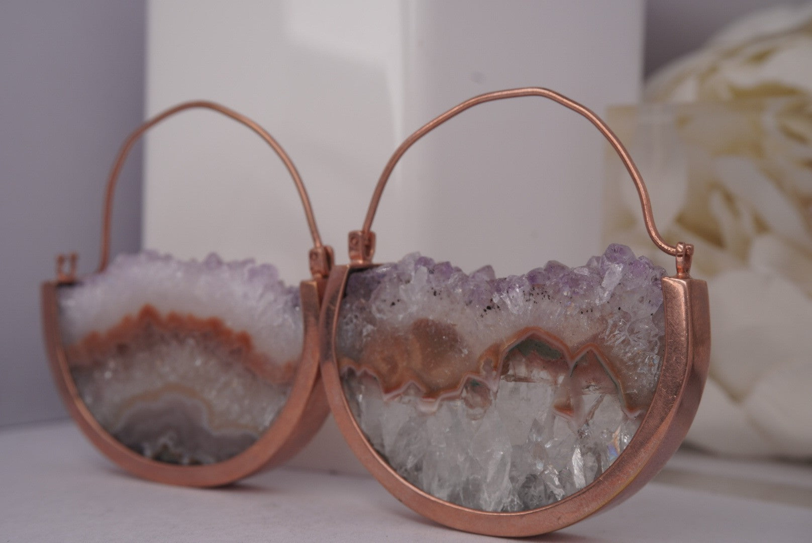 Muse Hoops - Smokey Faint Amethyst