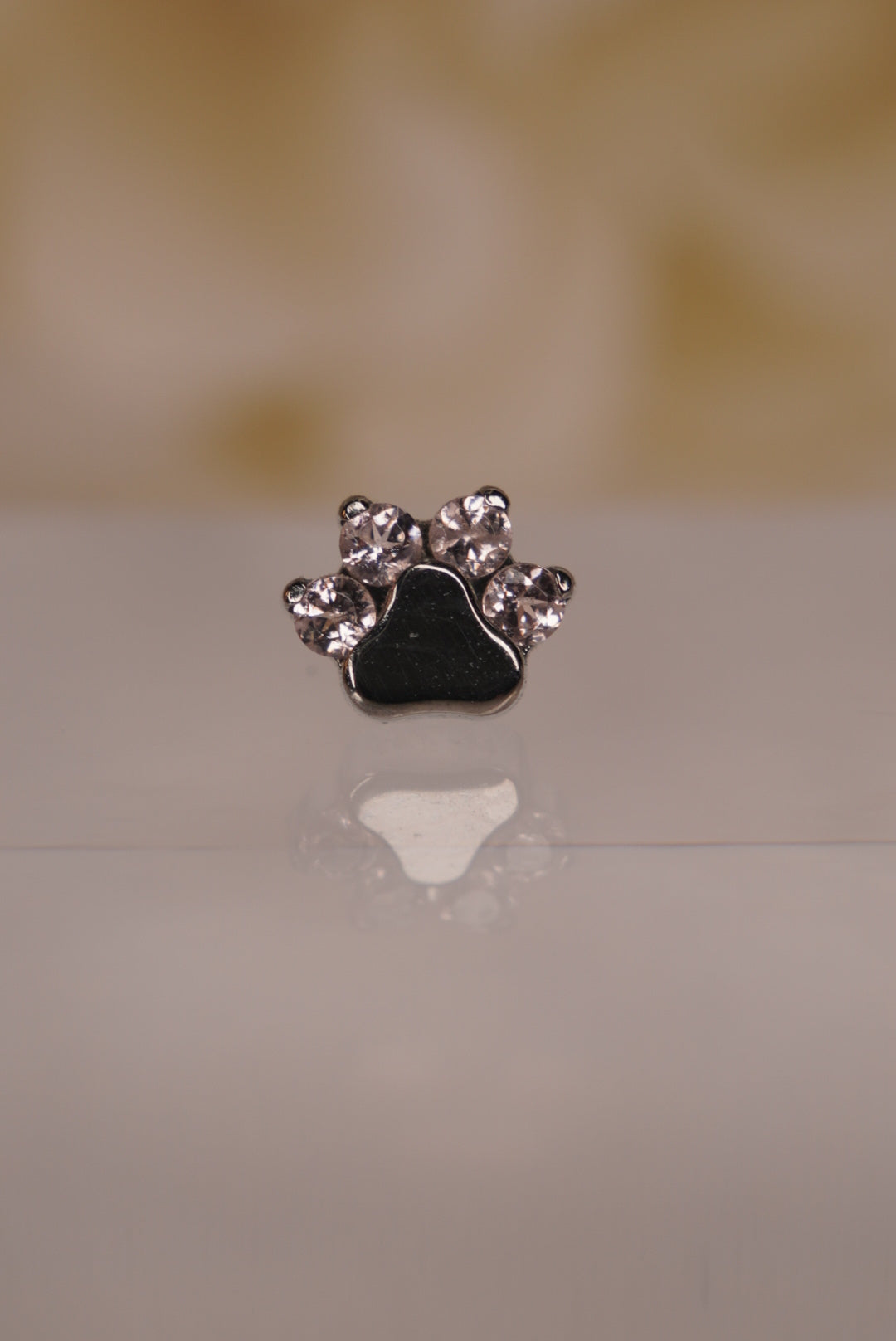 Threadless Paw Print (Dusty Morganite)