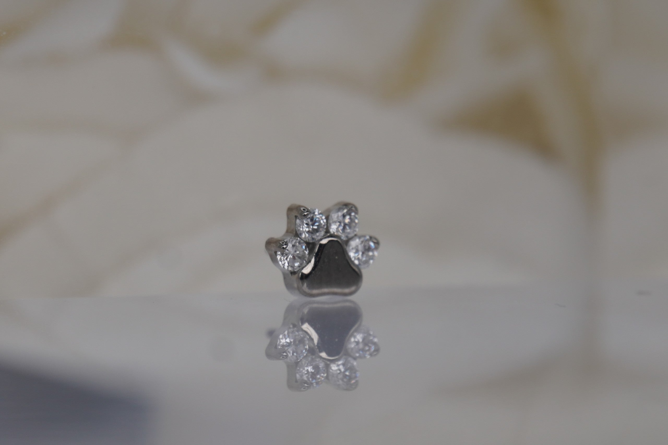 Paw Print with Diamonds