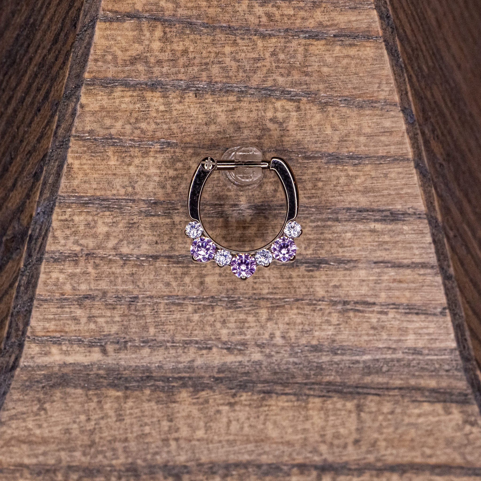 7-Gem Lavender & Fancy Purple Crystals Clicker in 16g