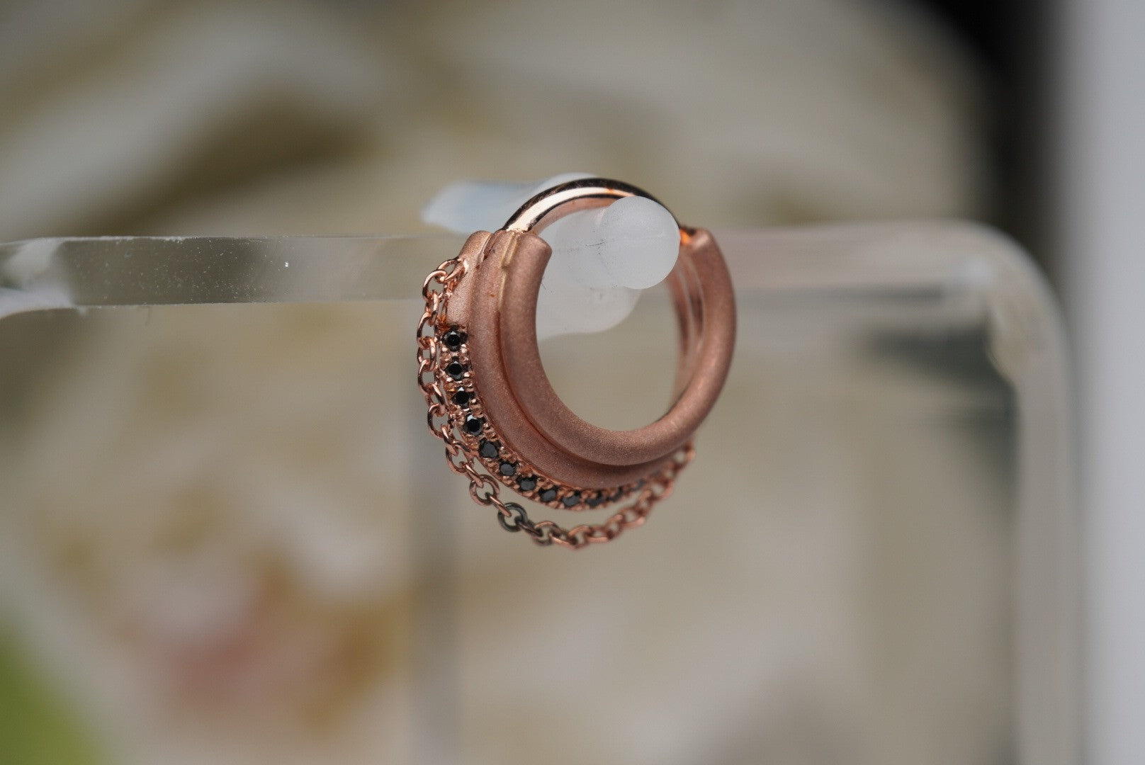 Lucy In Chains in Rose Gold with Black Diamonds