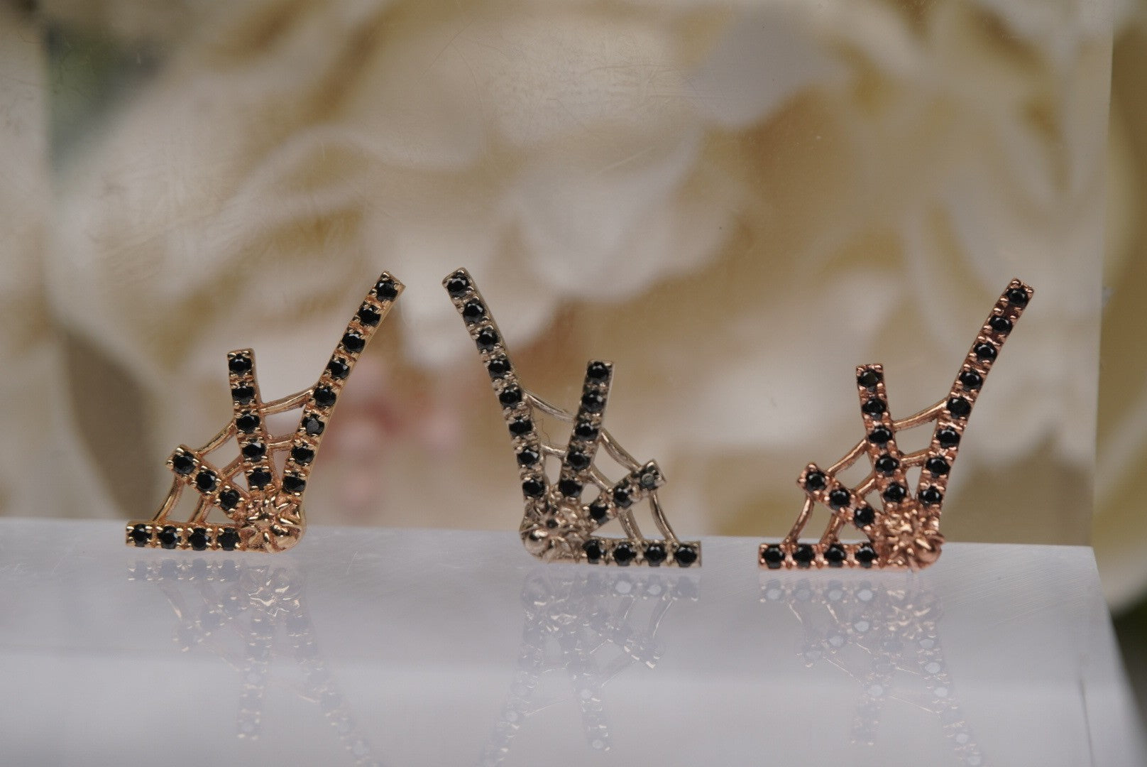 Tarantula Web with Black Crystals
