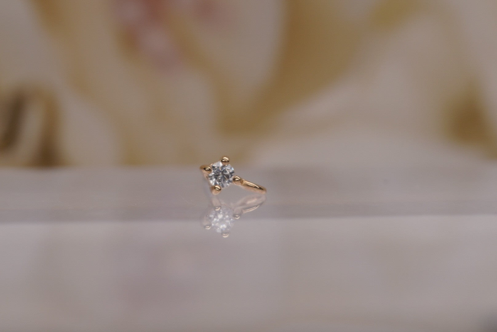 Prong Set Cz with Jump Ring