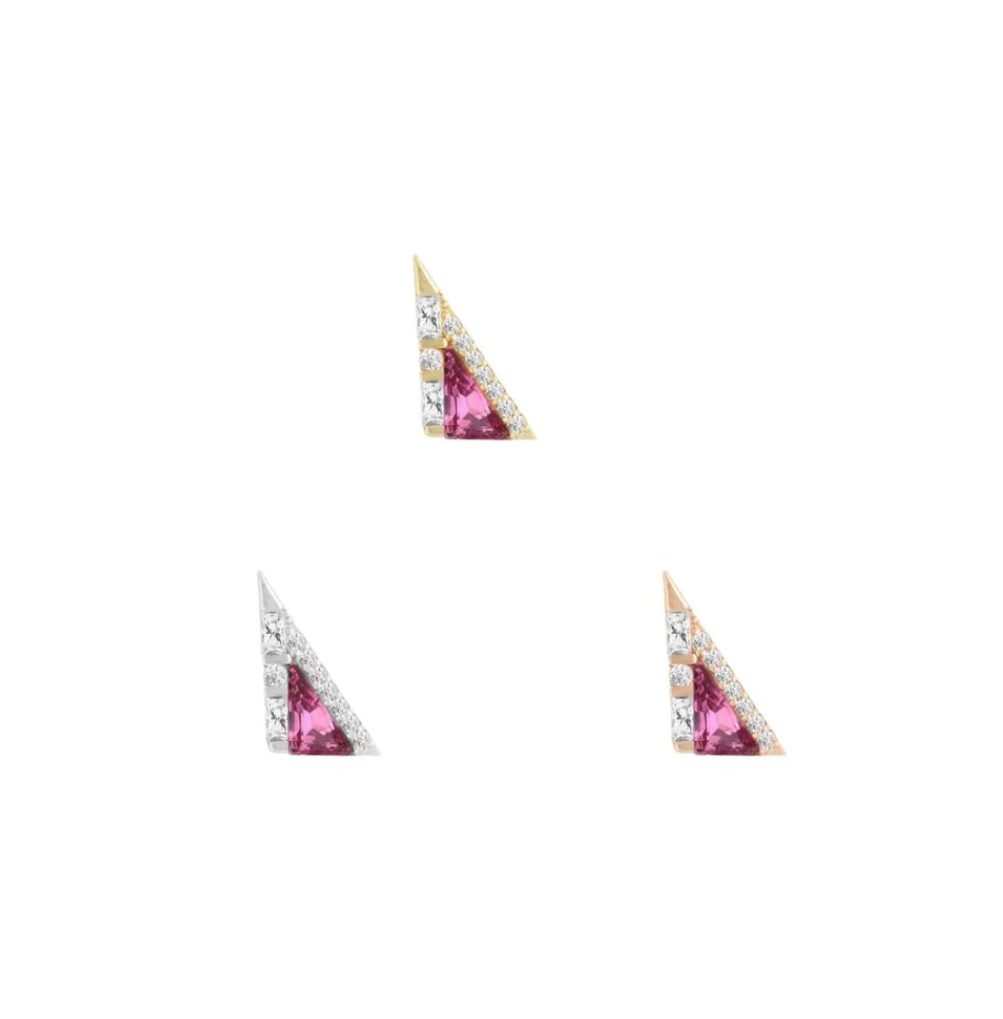 Buddha Jewelry 14k Gold "Transmission" Pink Tourmaline threadless stock image