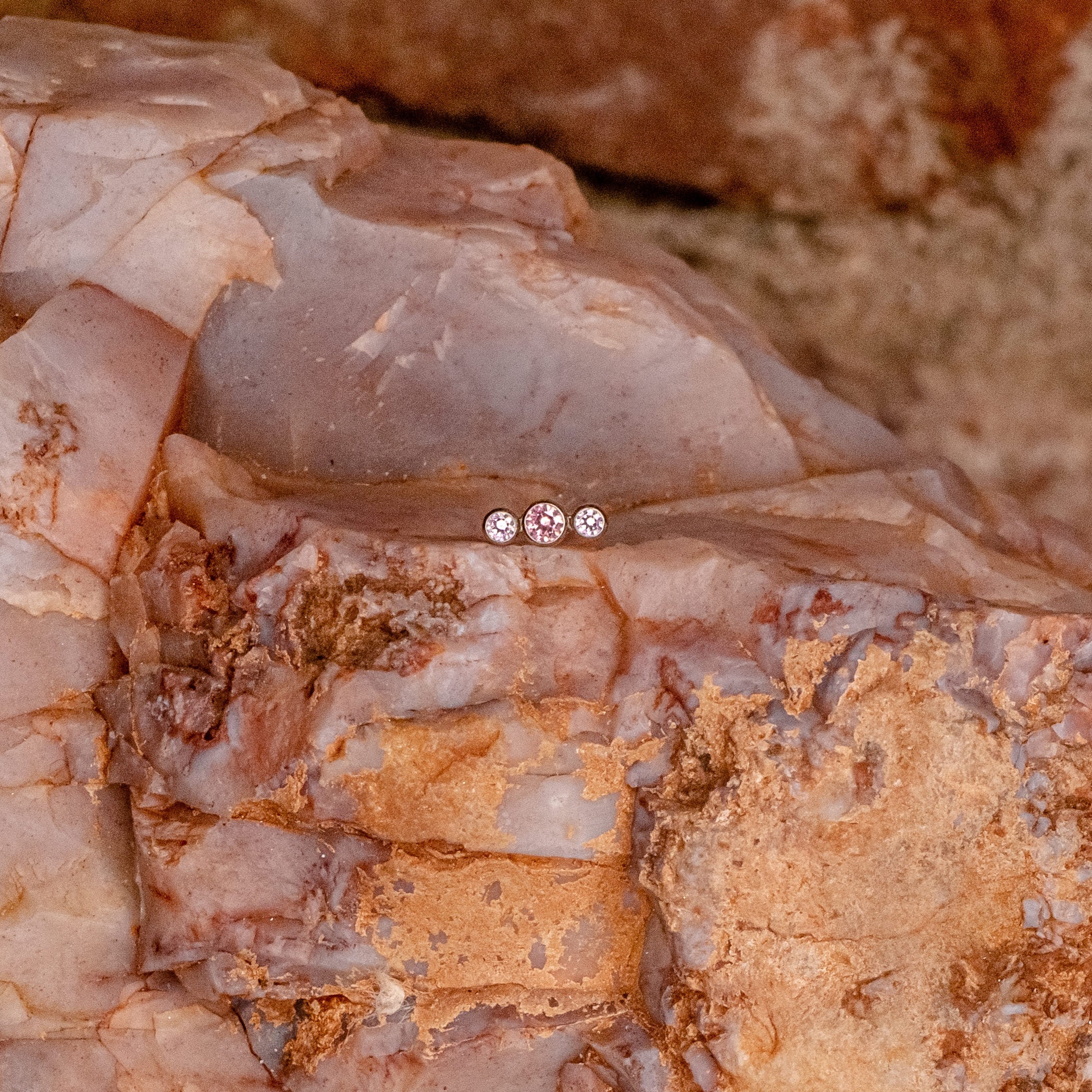3-Gem Small in Pink & Purple- 12/14g