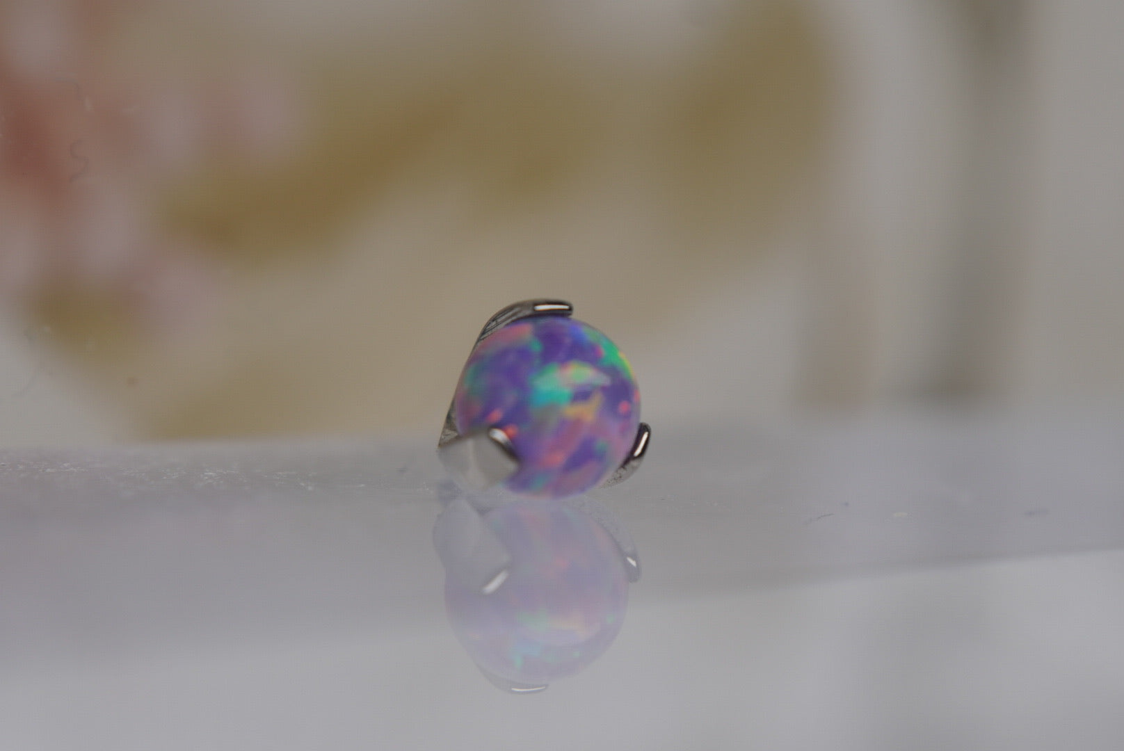 Lavender Opal Prong Setting- 16/18g