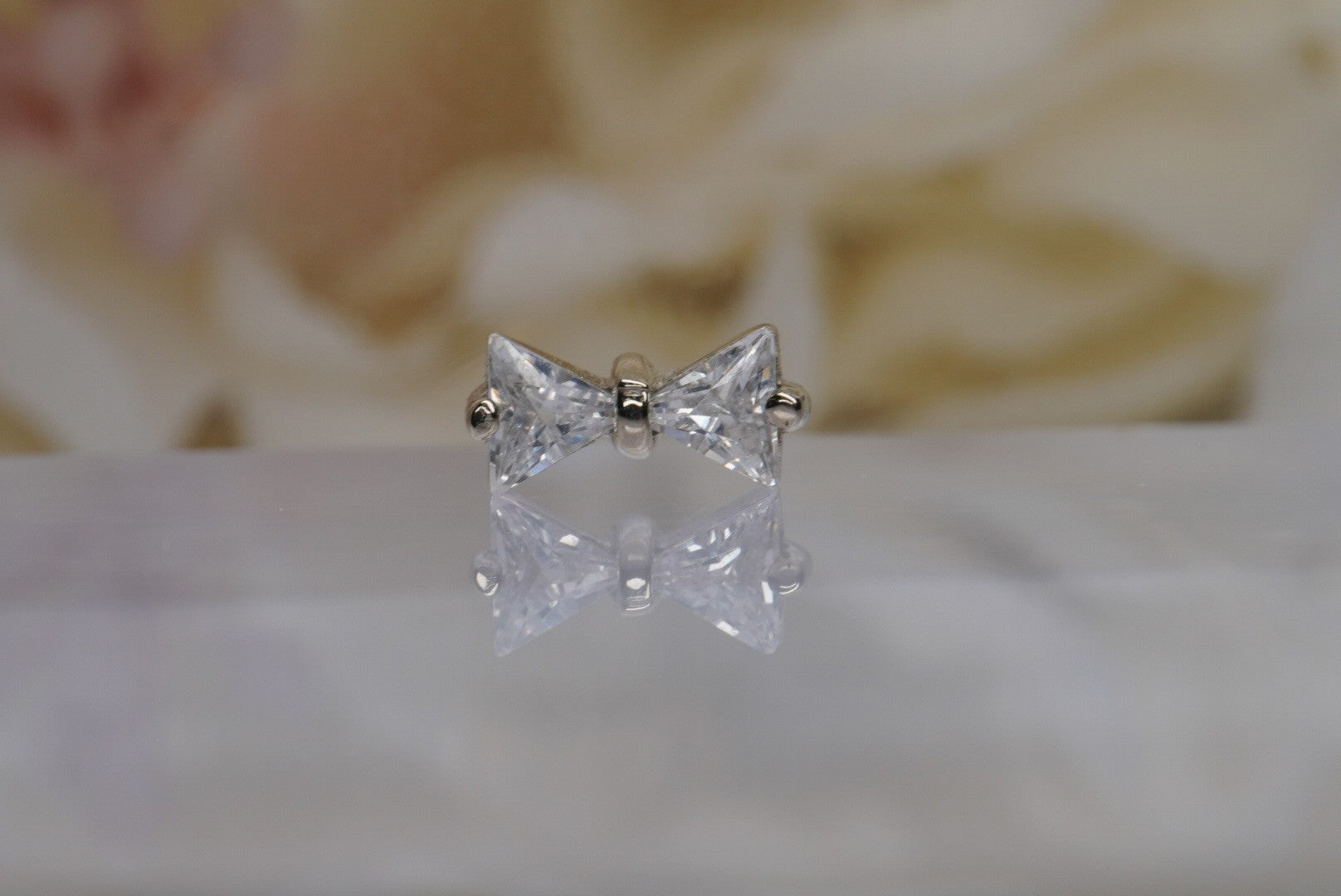Bowtie with White Crystals