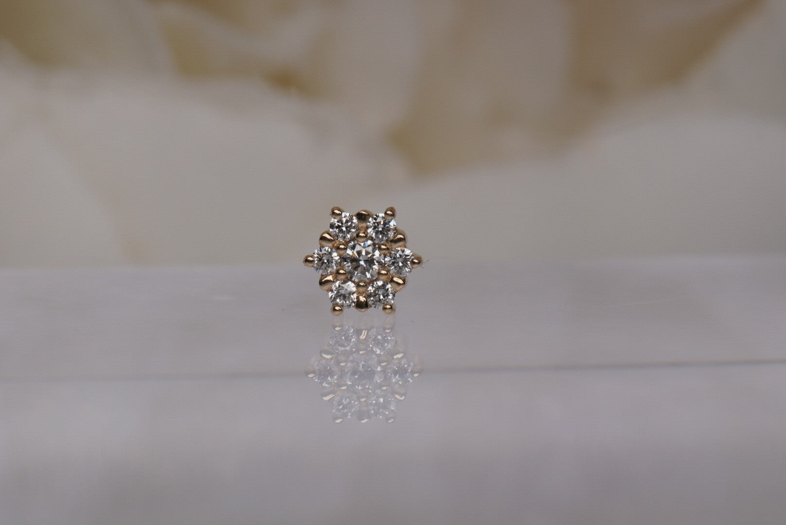 Peony with Genuine Diamonds