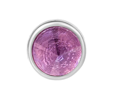 Round Bezel Reverse Set in Amethyst