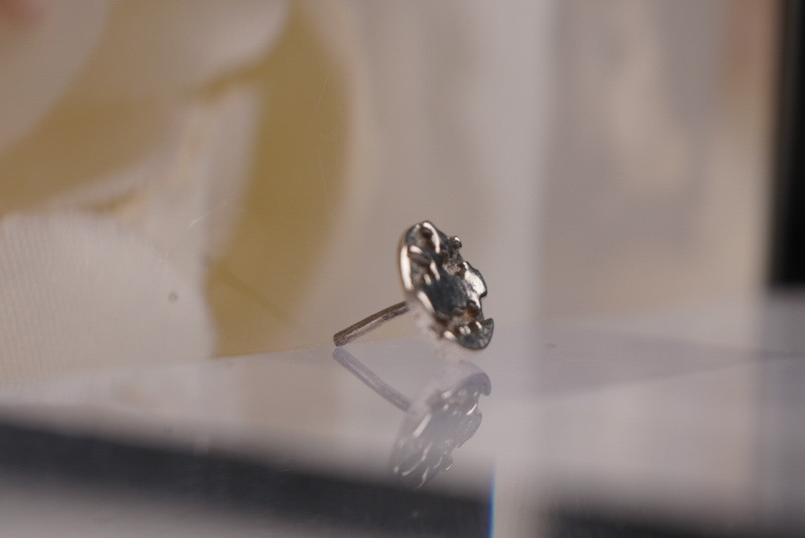 Small Distortion Disc in White Gold