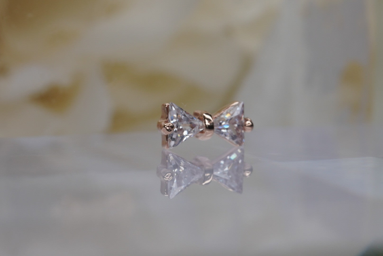 Bowtie with White Crystals