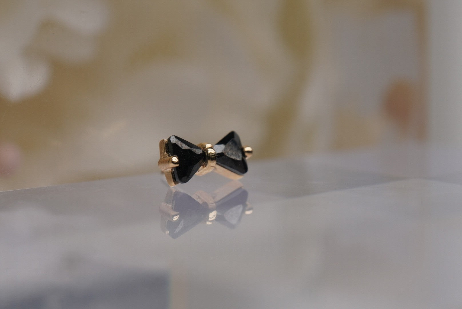 Bowtie with Black Crystals