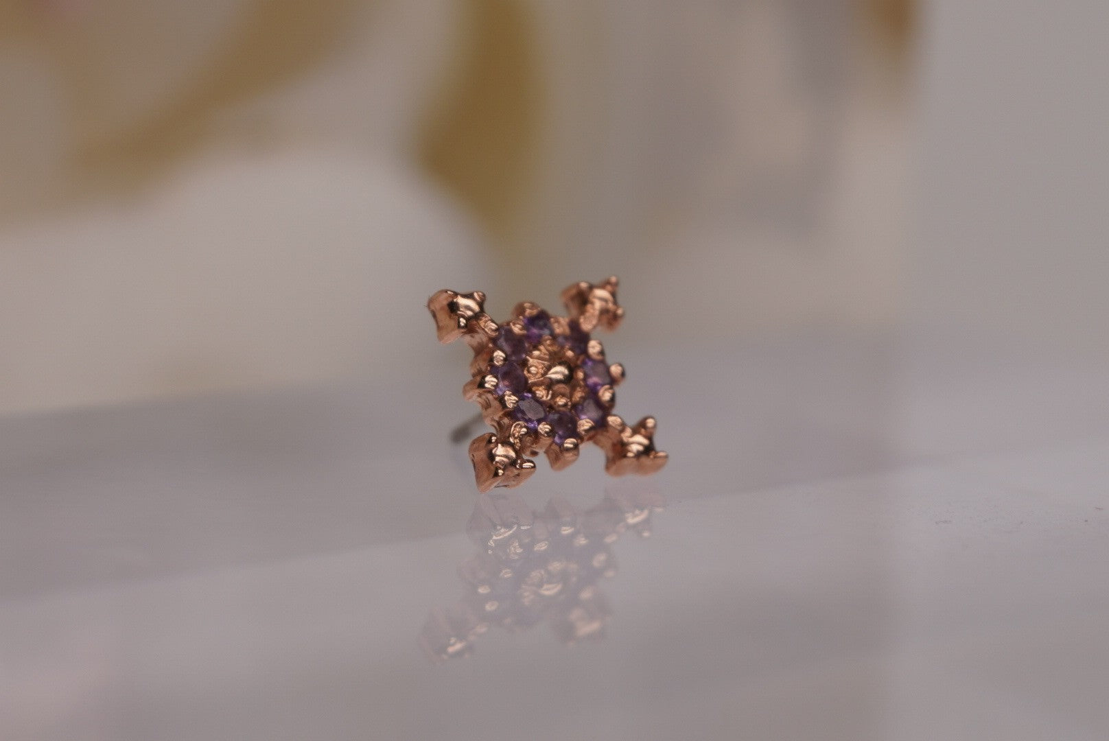 Idol in Rose Gold- Amethyst