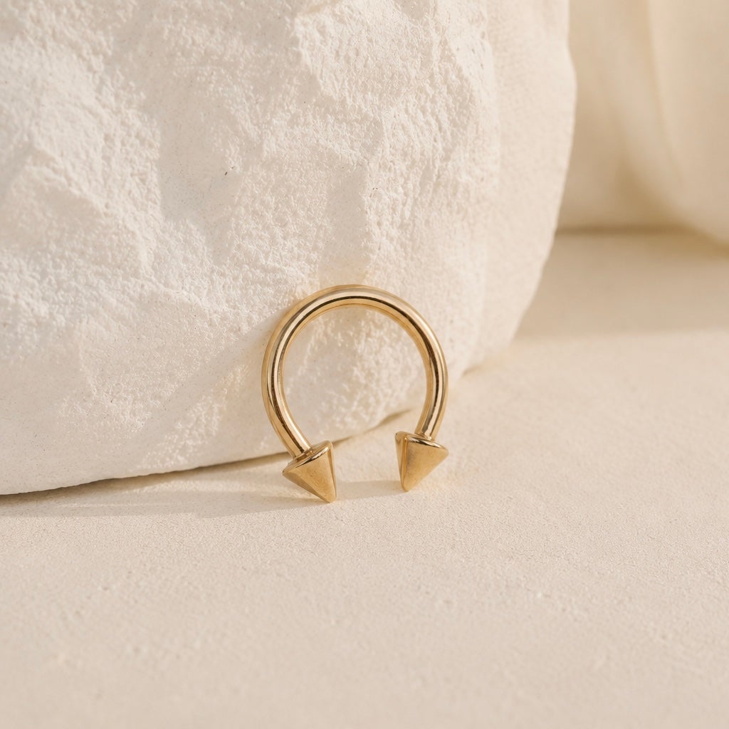 Gold Circular Barbell