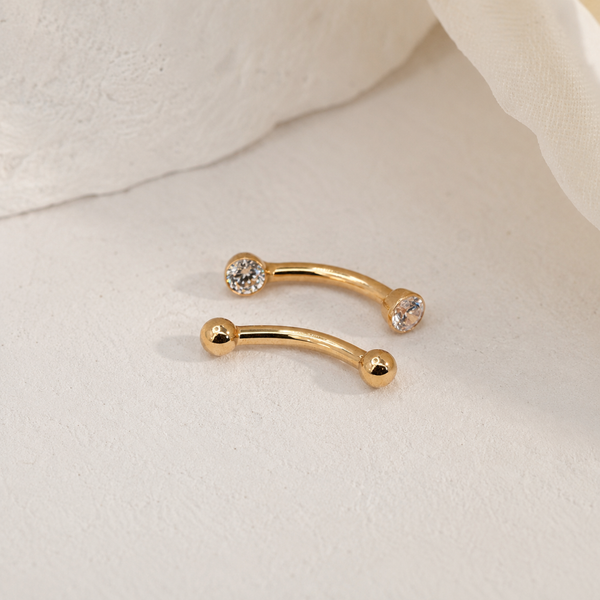 Gold Curved Barbell
