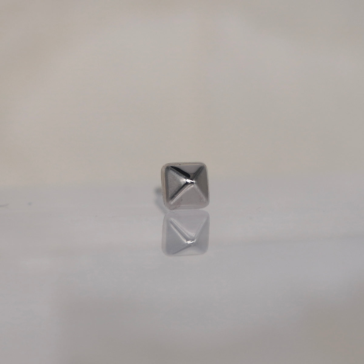 Buddha Jewelry 14k Gold Pyramid Spike White Gold threadless square spike 