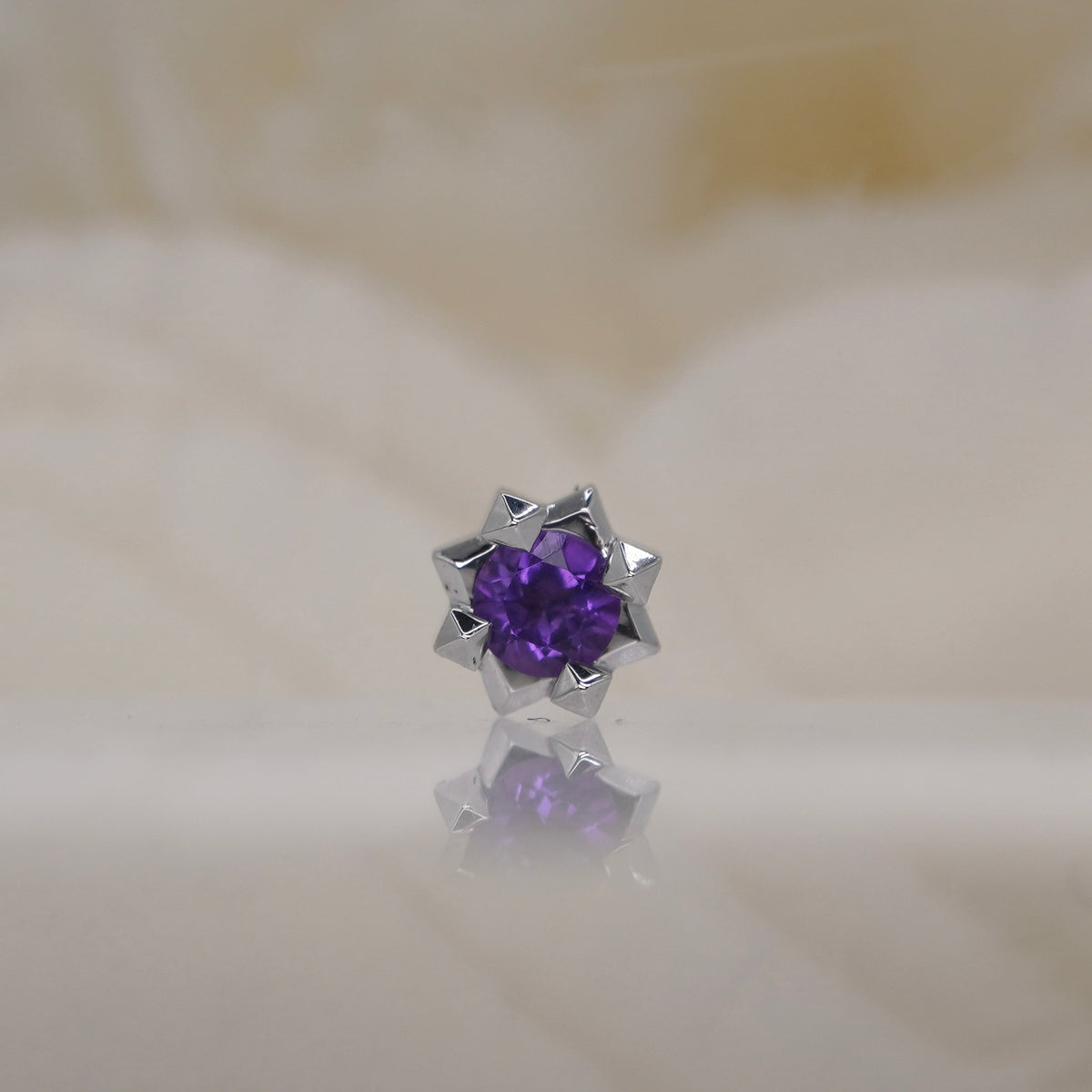 Tether 14k gold stella star amethyst princess cut invwhite gold 