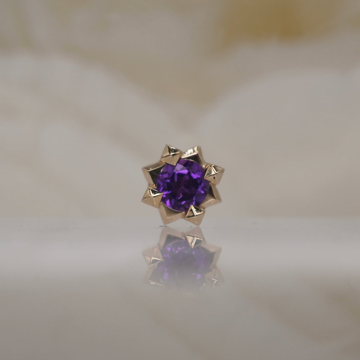 Tether 14k gold stella star amethyst princess cut in yellow gold