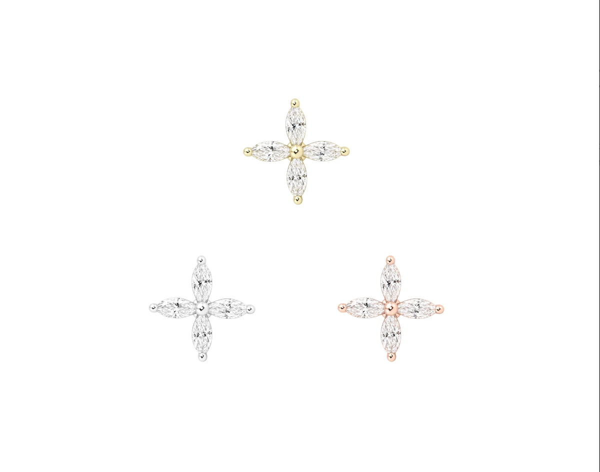Stock image of Atmosphere in 14k yellow, white, and rose gold.