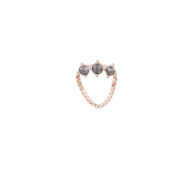 Halston- with Reverse Set Grey Diamonds