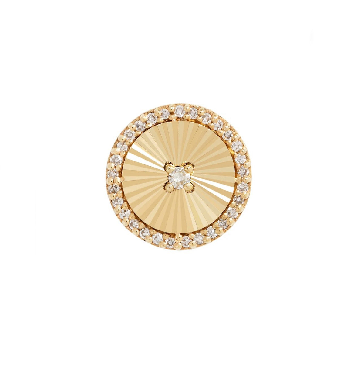 Stock image of the yellow gold Ascend diamond threadless end.