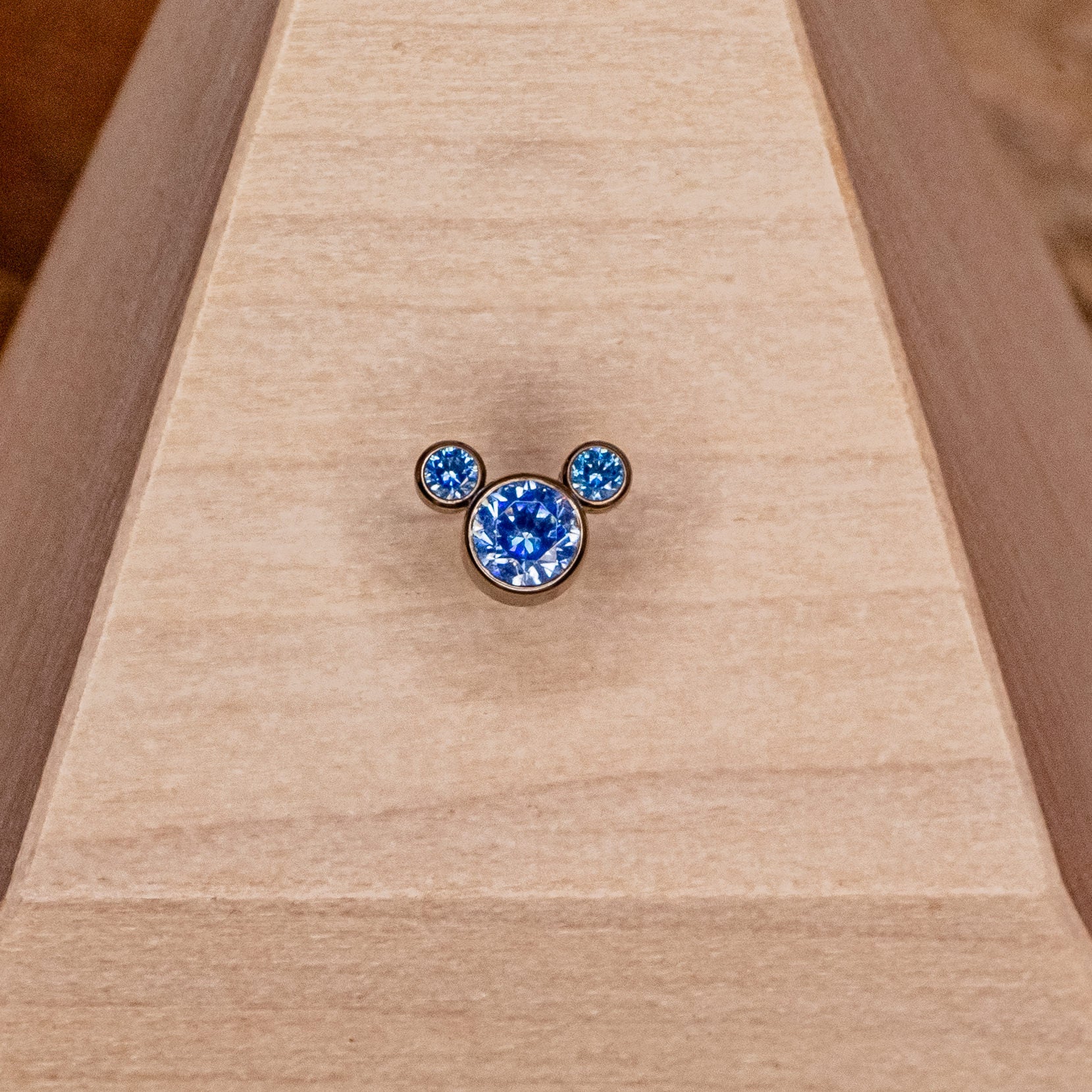 Mickey Head- Arctic Blue Crystals