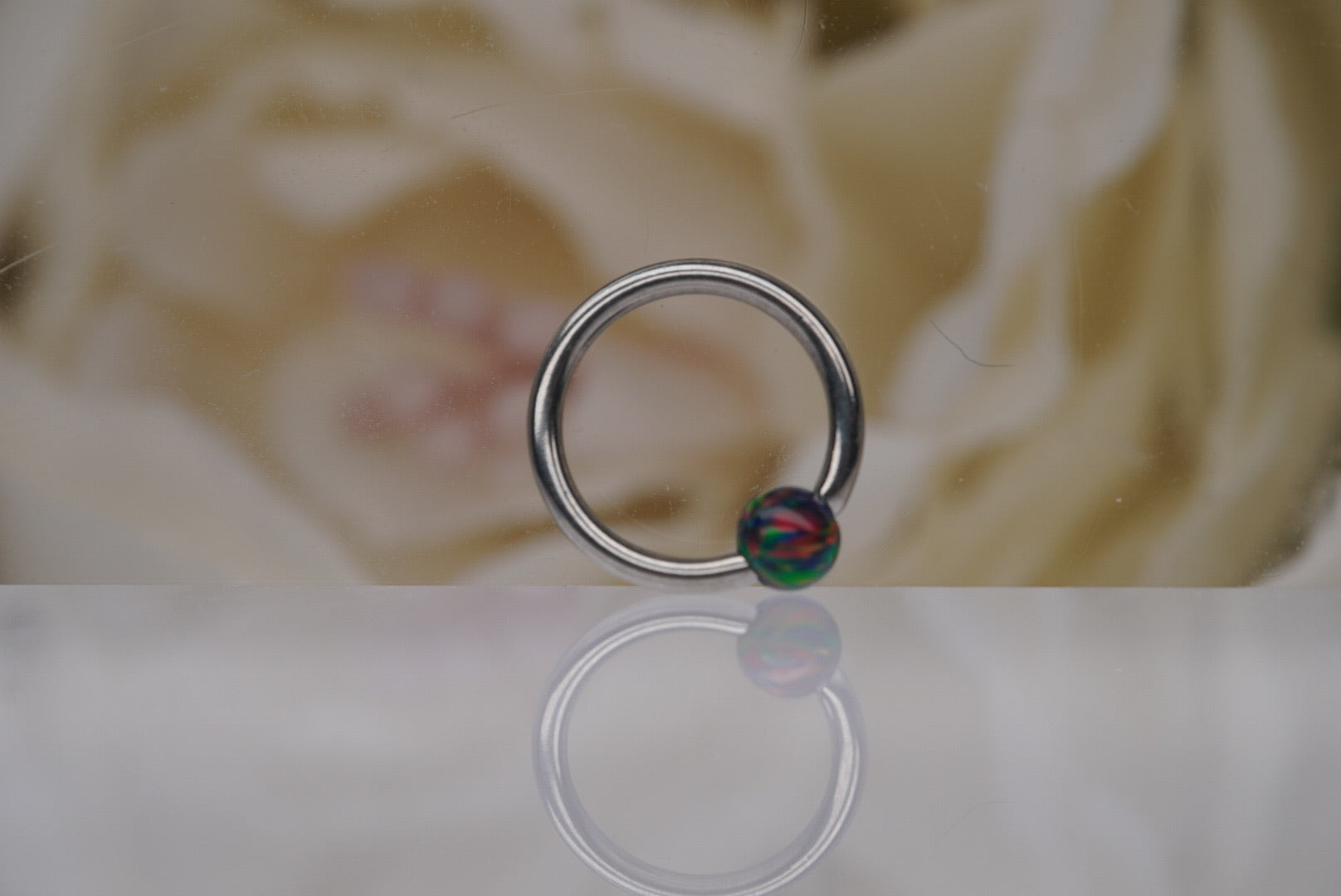 3mm Captive Bead- Black Opal