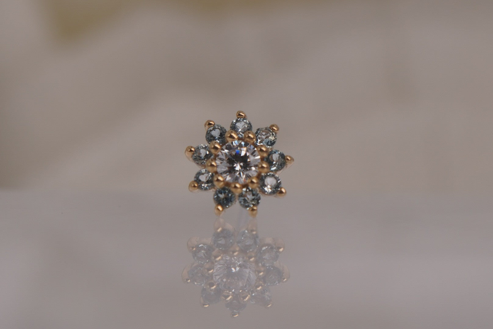 Eloise Flower with London Blue Topaz