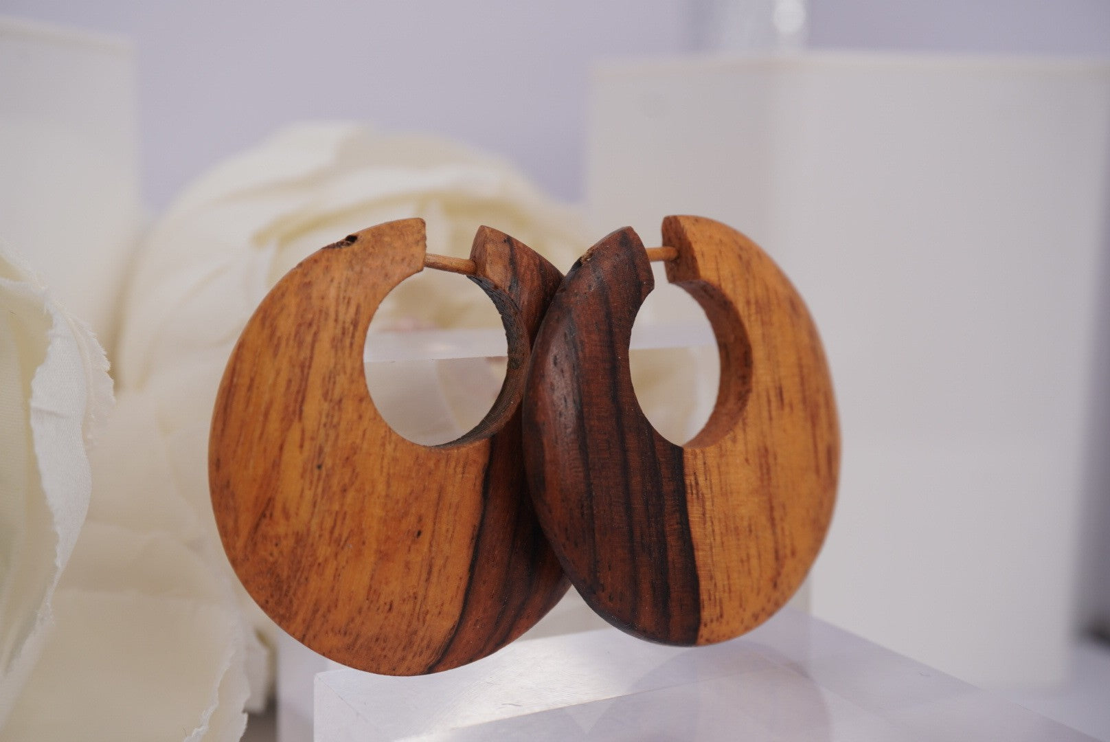14g Two-Tone Wood Hoops
