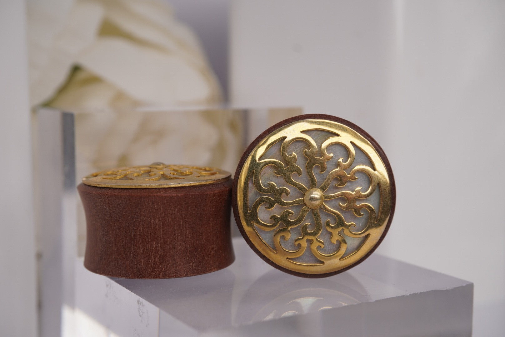 Idol- Yellow Gold Plated with Mother of Pearl
