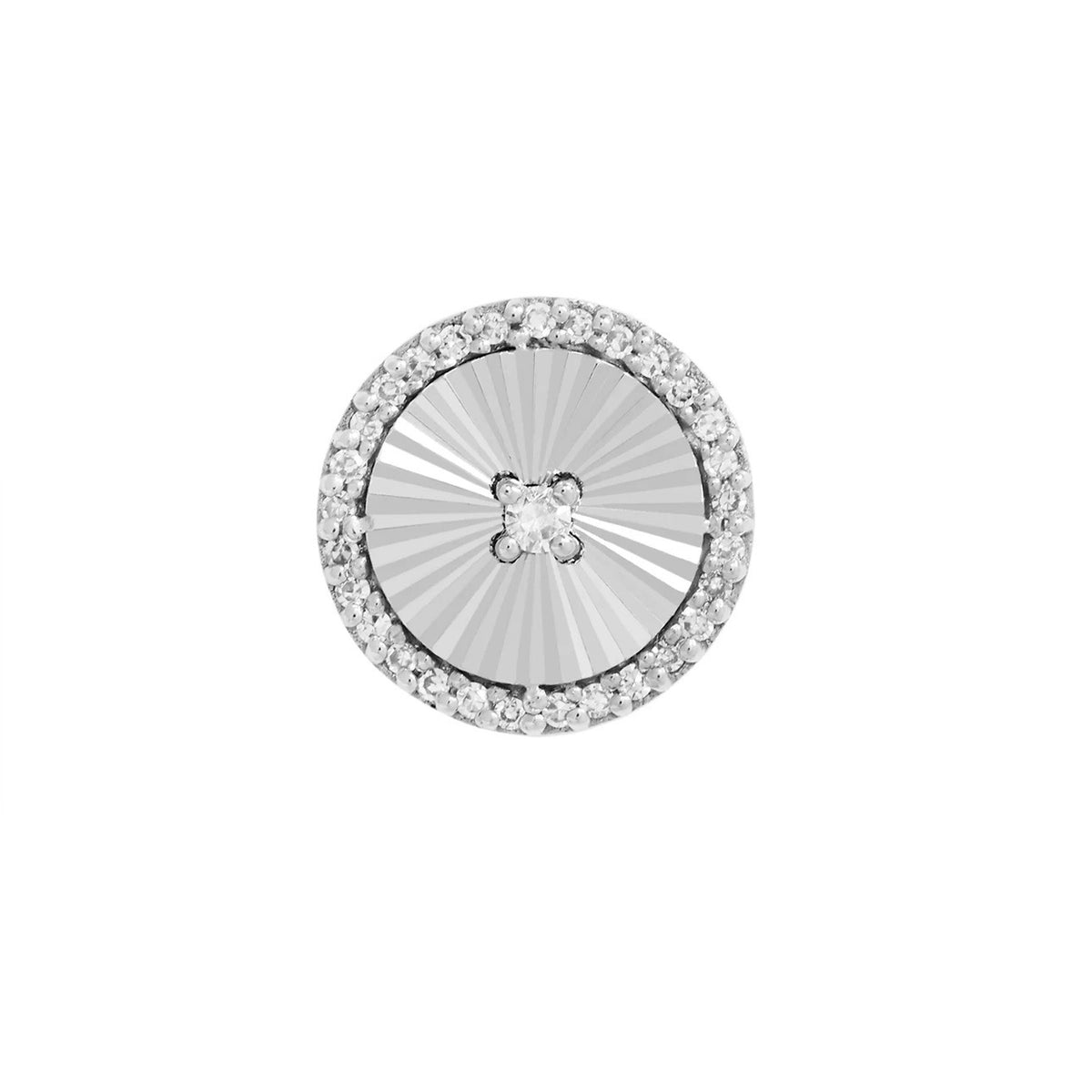 Stock image of the white gold Ascend diamond threadless end.