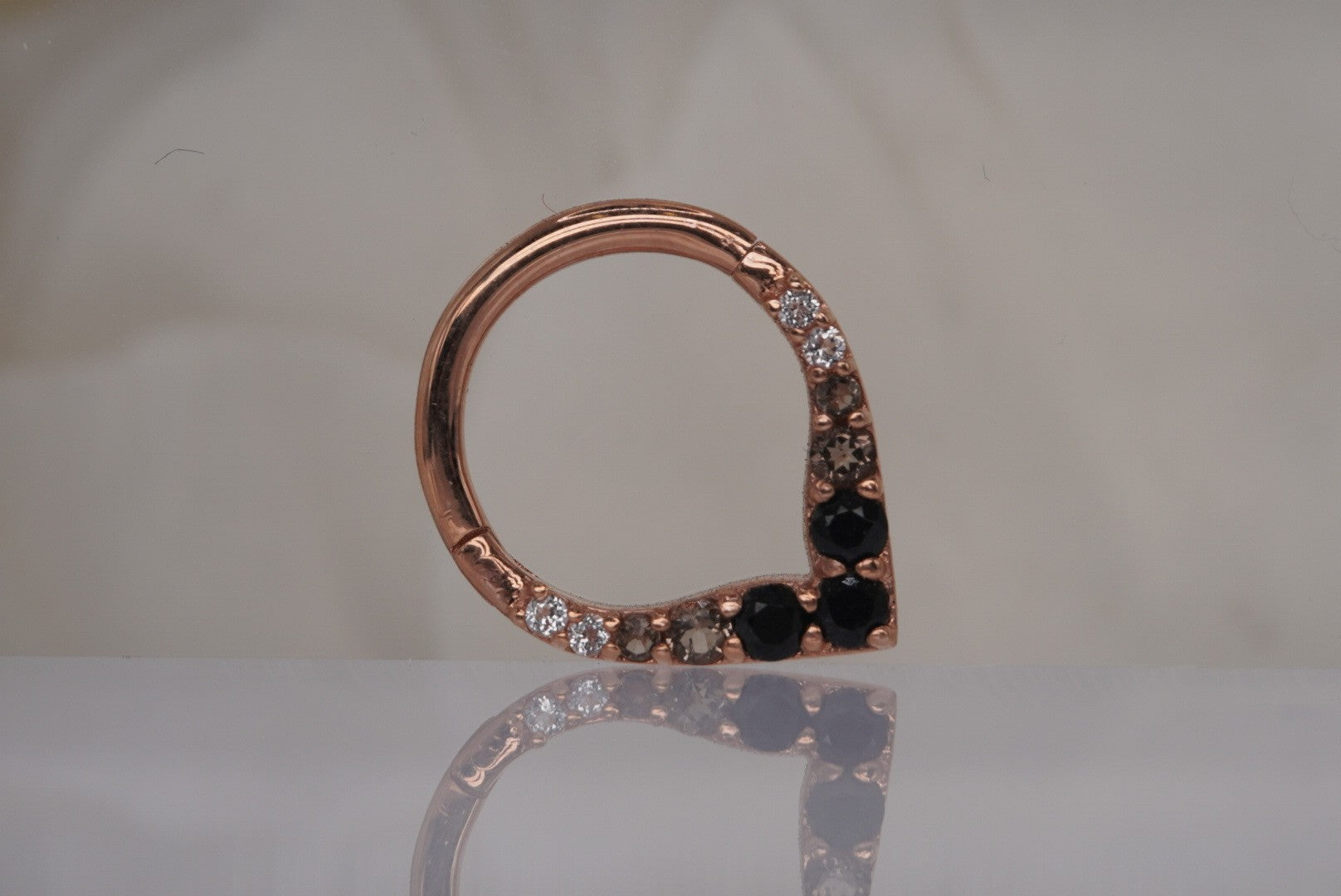 Rise and Shine Clicker with Smokey Quartz and Black Spinel