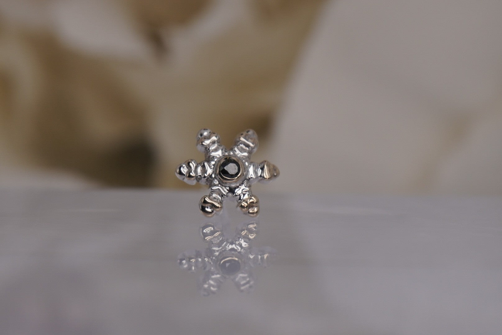 Snowflake with Black Crystal