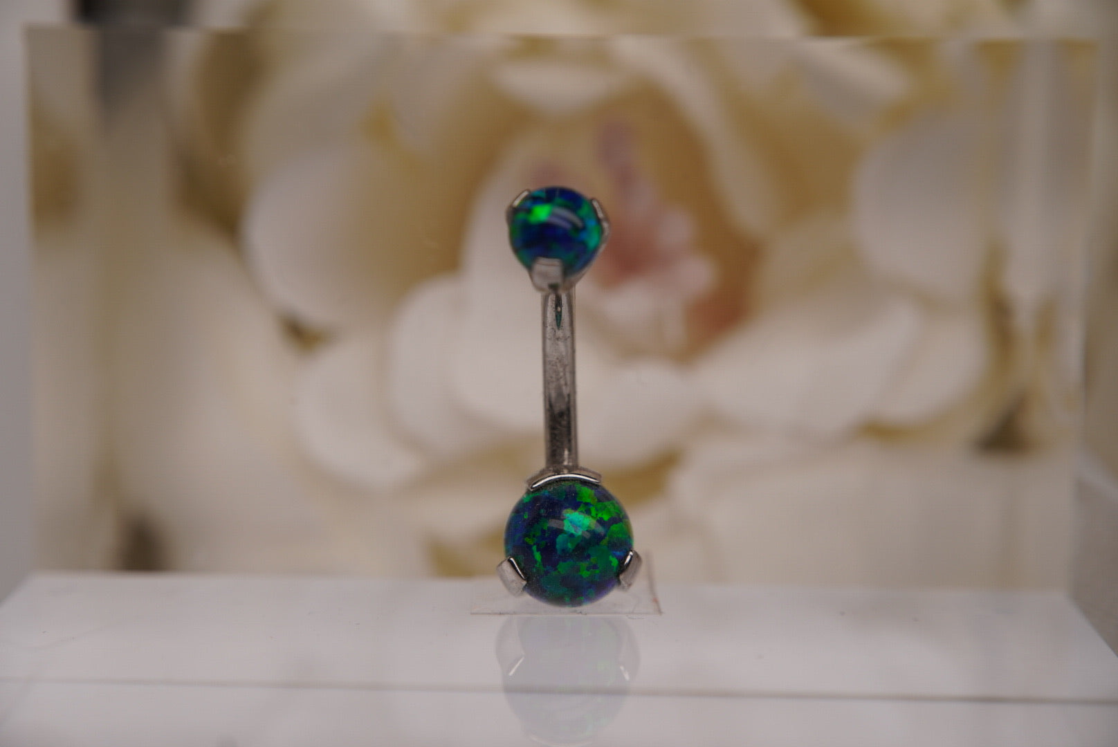 3-Prong Black Opal Navel in 14g