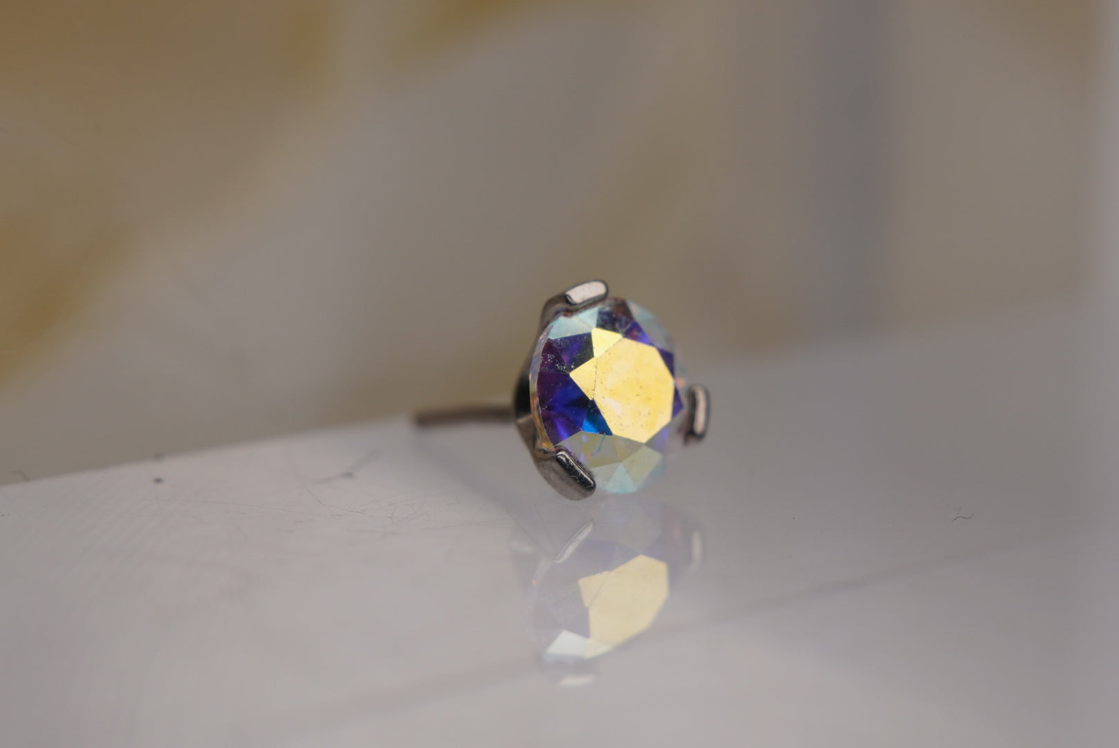 Aurora Borealis Crystal- Prong