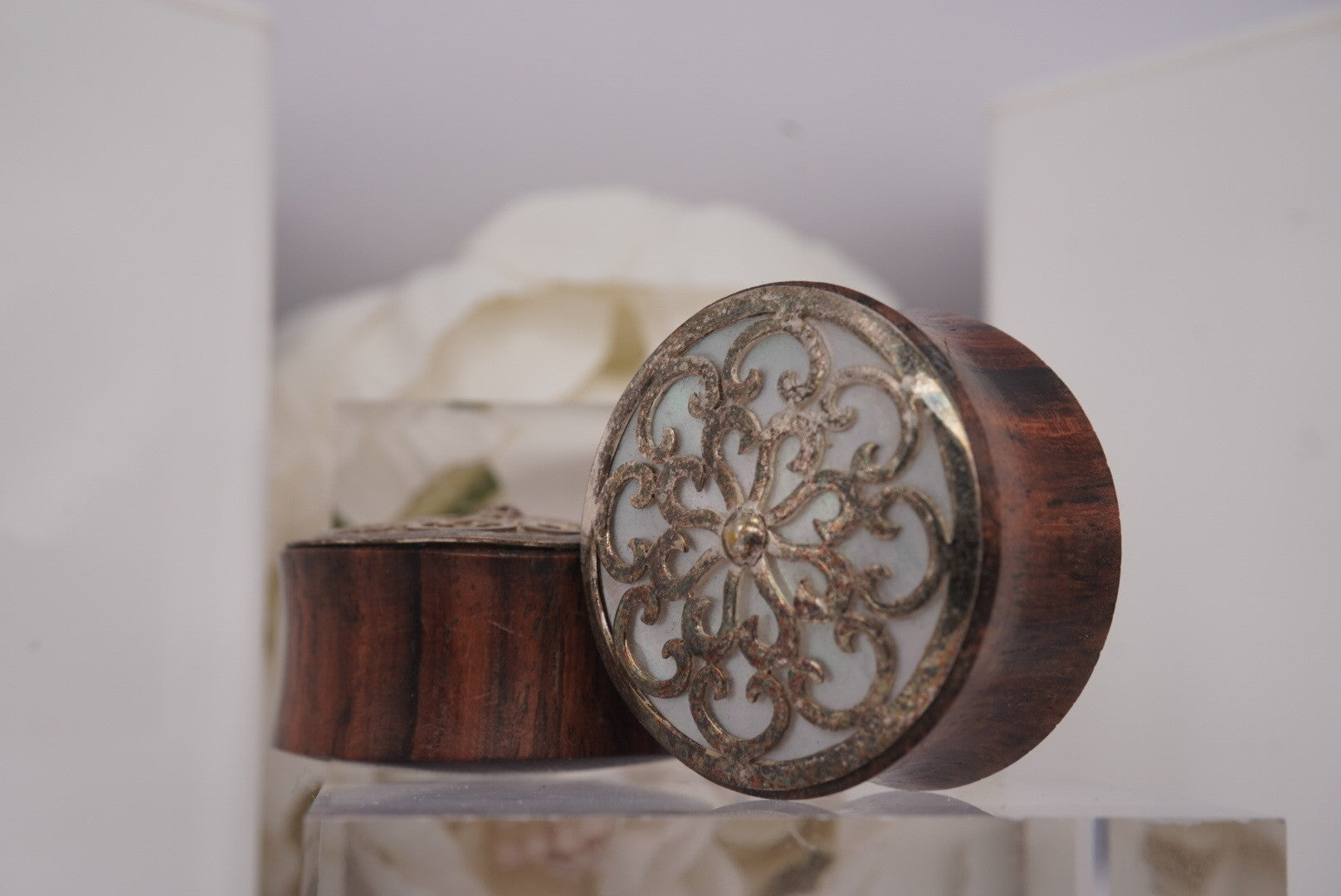 Idol- Silver Plated with Mother of Pearl