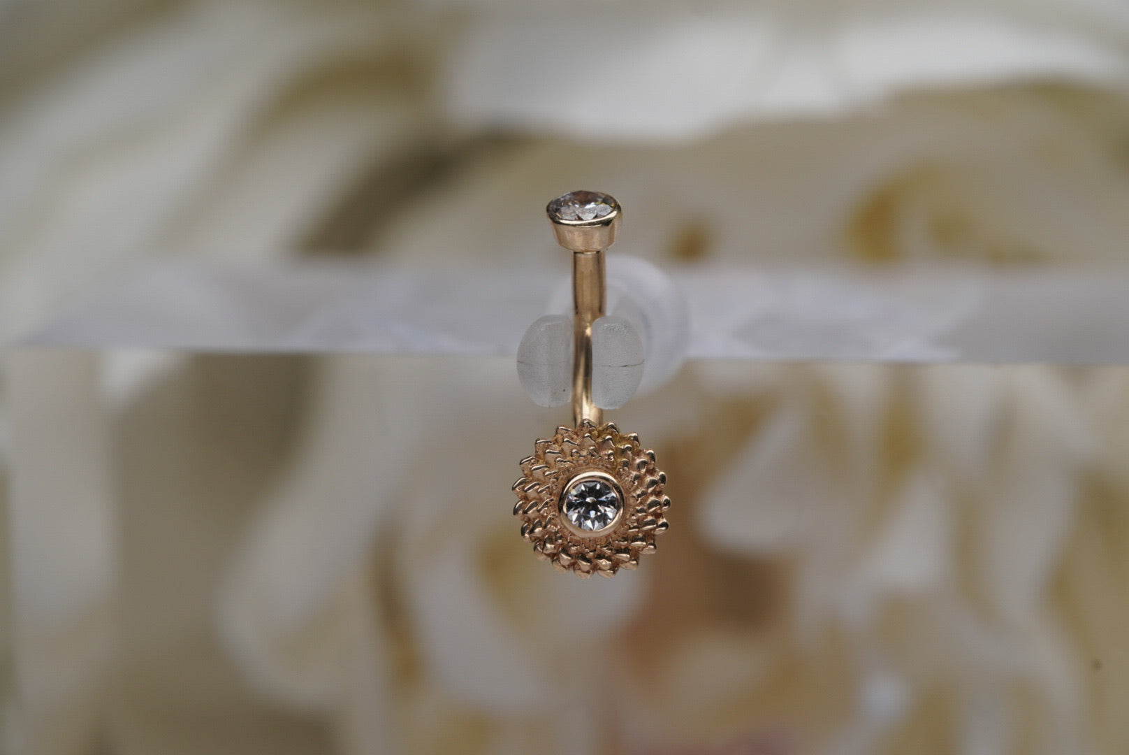 Vortex - Yellow Gold 16g Curved Barbell