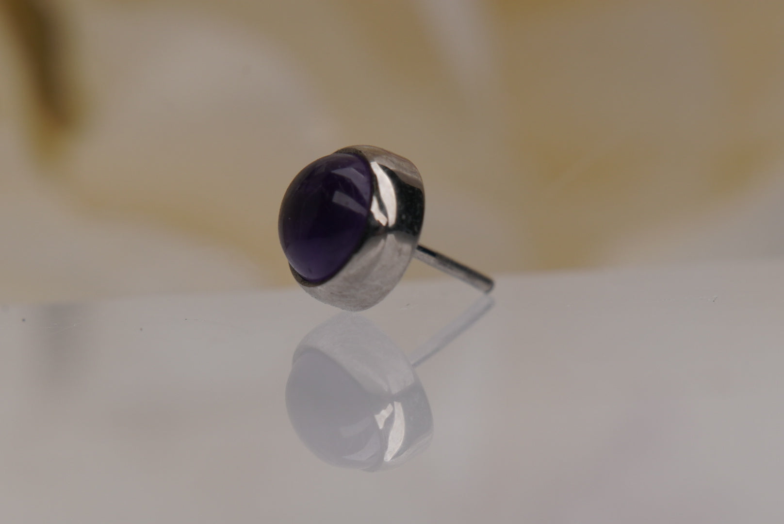Amethyst Natural Stone- Threadless