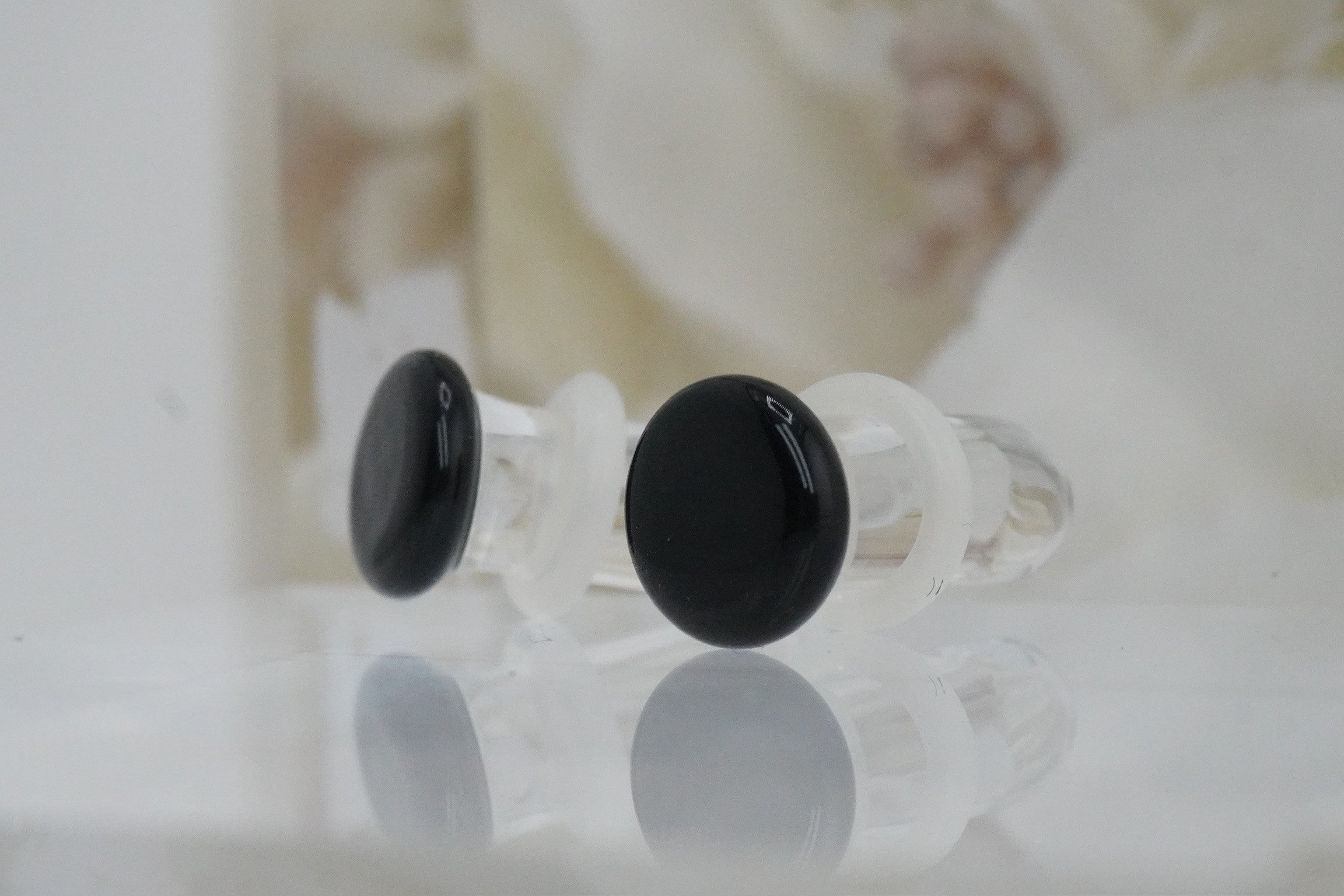 Black Front Plugs - 3.5g 5mm