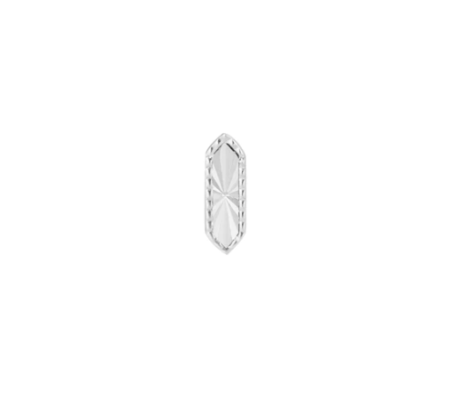 Buddha Jewelry Organics 14k Various Gold Color Options 6x2mm "Moxy" THREADLESS stock image white gold