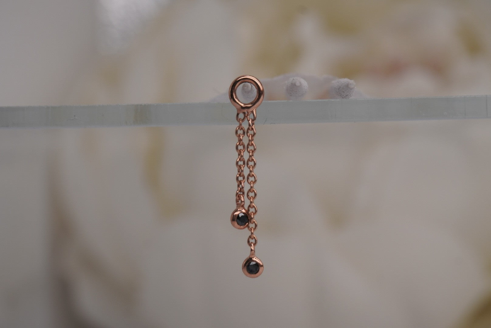 Gemmed Cascade Charm with Black Diamonds