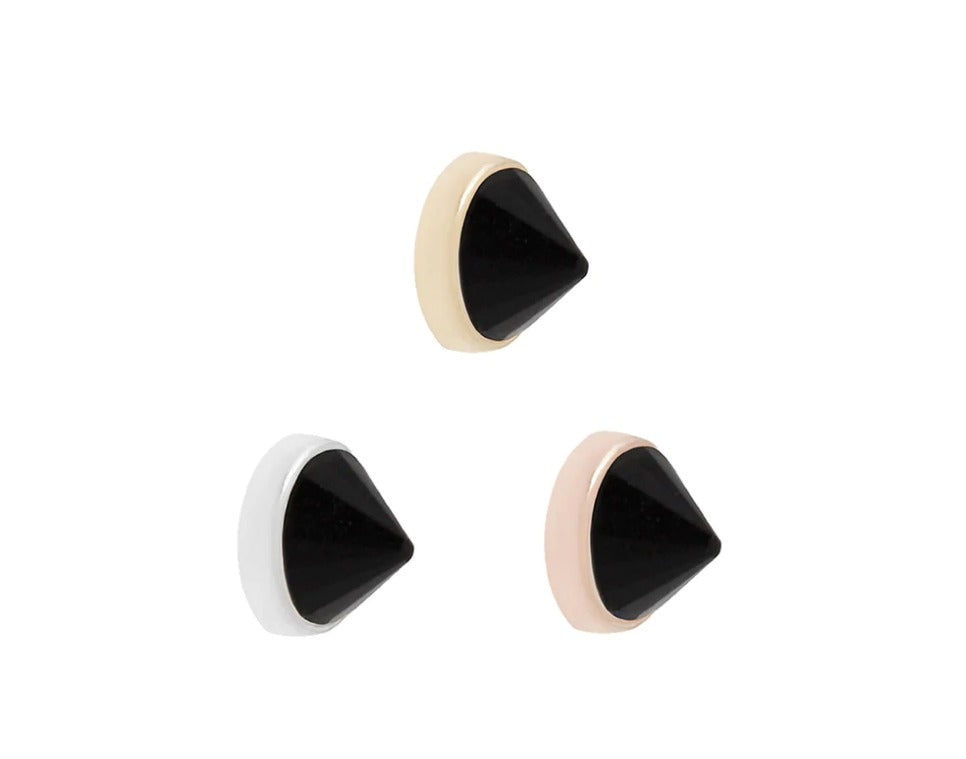 Round Bezel Reverse Set in Black Agate
