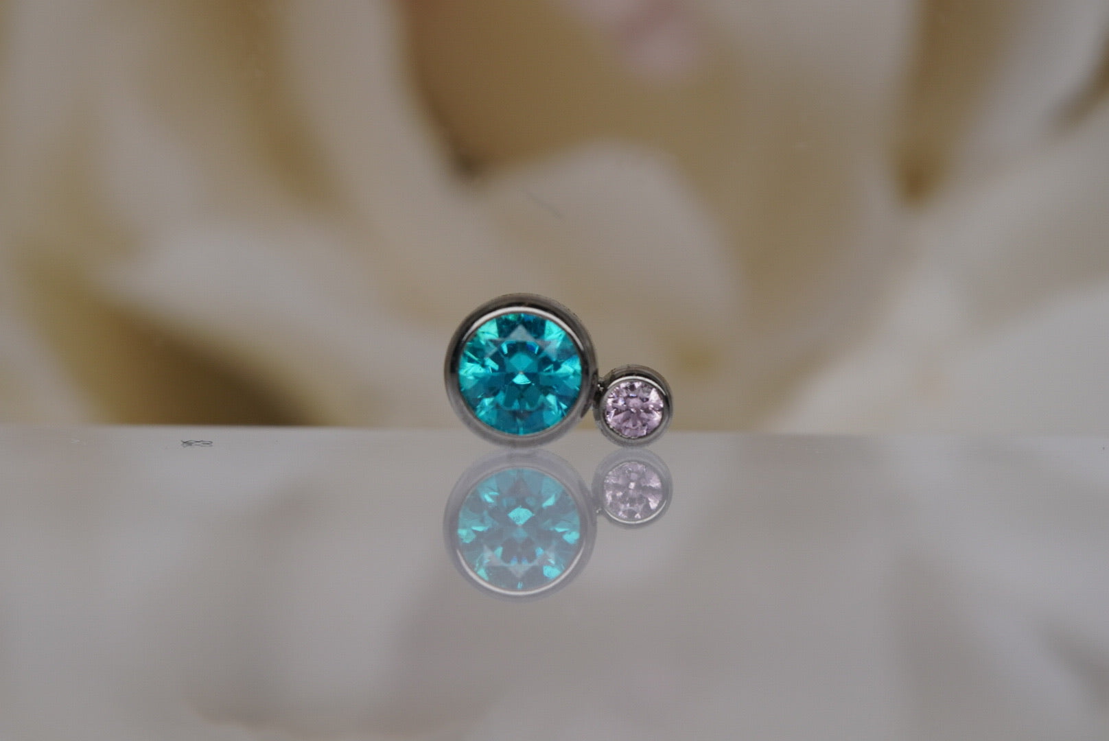 2-Gem (Mint Green with Pink)-12/14g